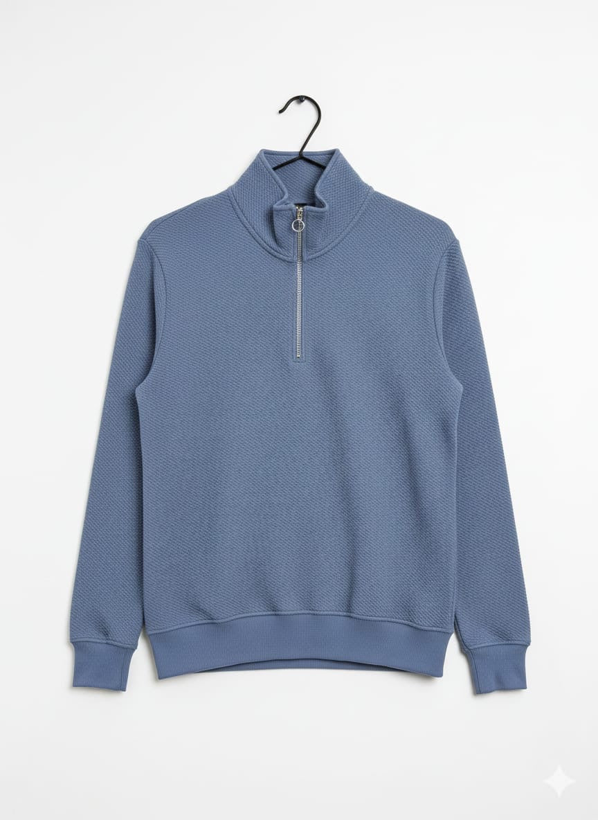 Primark Blue quarter zipper sweatshirt for men’s