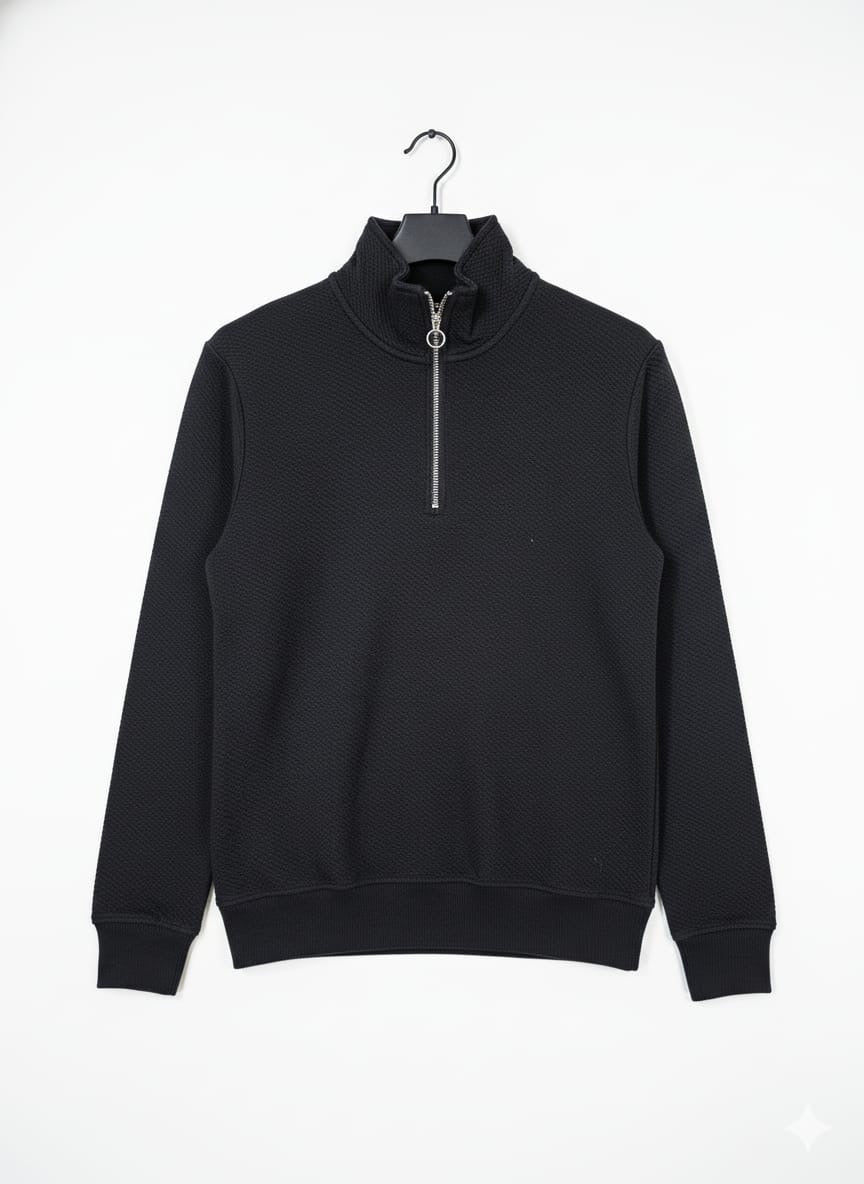 Primark Black quarter zipper sweatshirt for men’s
